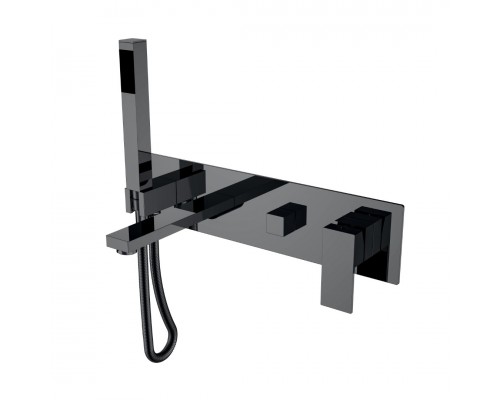 Boheme Смеситель для ванны встроенный Qubic Shinny Gun Metal 474-2-SGM