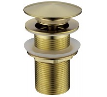 Донный клапан Boheme Uno, без перелива, автомат clik-clack, цвет золото матовое, 612-MG