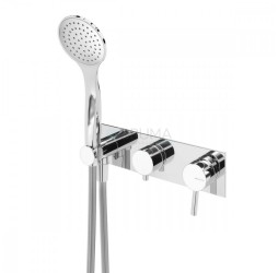 Смеситель скрытого монтажа, на 3 отверсвия, с прогрессивным картриджем, 2 выходами, и ручным душем Emotion Lusitano E107 170 1NS Night Sky (без встроенной части)