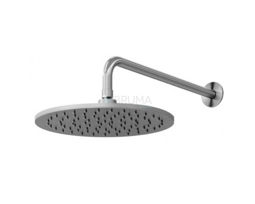 Душевая лейка стальная, Ø250 мм с настенным держателем - BlueR 145 526 4MM Morning Mist