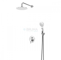 Душевой набор, скрытого монтажа, с душевой лейкой из нержавеющей стали UltraThin (Ультра тонкая) Ø250 мм Lusitano 107 760 8CR Chrome