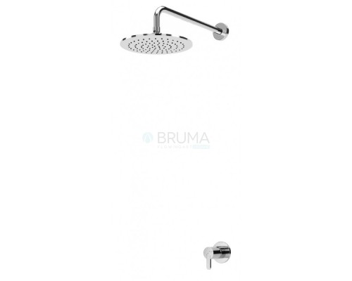 Душевой набор, скрытого монтажа, с латунной душевой лейкой Ø250 мм Leaf 167 702 1CR Chrome