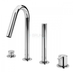 Смеситель на борт ванны, с наливом на ванну ручка тип 2 Leaf 167 990 2CR Chrome