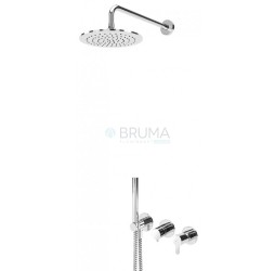 Душевой набор, скрытого монтажа, с латунной душевой лейкой Ø250 мм и ручным душем Elo Leaf 167 361 5SR Sunrise