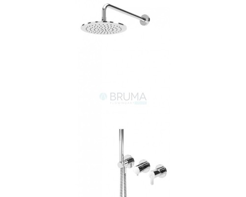 Душевой набор, скрытого монтажа, с латунной душевой лейкой Ø250 мм и ручным душем Elo Leaf 167 361 5SR Sunrise