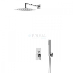 Душевой набор, скрытого монтажа, с душевой лейкой из нержавеющей стали UltraThin (Ультра тонкая) 300x300 мм Linea 182 760 9NS Night Sky