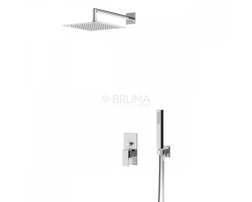 Душевой набор, скрытого монтажа, с душевой лейкой из нержавеющей стали UltraThin (Ультра тонкая) 300x300 мм Linea 182 760 9NS Night Sky