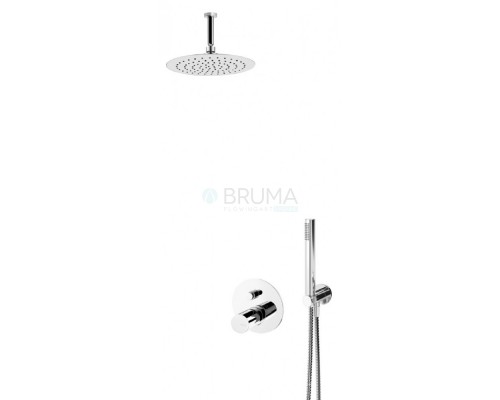 Душевой набор, скрытого монтажа, с душевой лейкой из нержавеющей стали UltraThin (Ультра тонкая) Ø250 мм Adagio 193 542 1CR Chrome