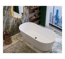 Ванна отдельностоящая Аликанте Аликанте-1700, Белый матовый овальная Solid Surface