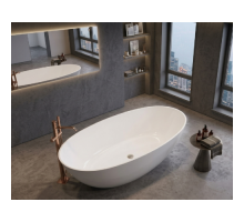 Ванна отдельностоящая Аликанте Толедо -1700, Белый матовый овальная Solid Surface