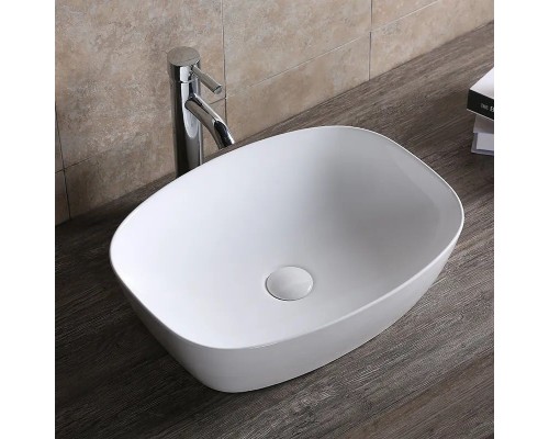 Раковина накладная керамическая Cerutti Spa 51x39, CR0064 белый глянец