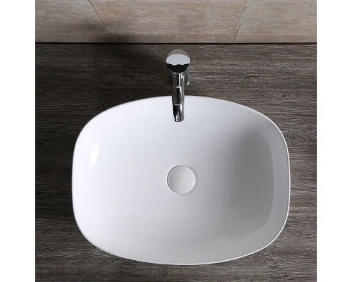 Раковина накладная керамическая Cerutti Spa 51x39, CR0064 белый глянец