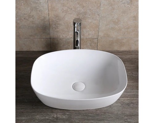 Раковина накладная керамическая Cerutti Spa 51x39, CR0064 белый глянец