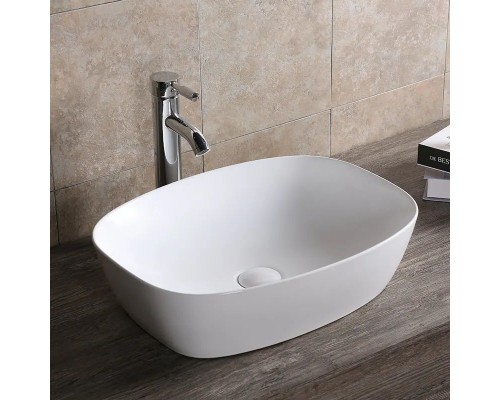 Раковина накладная керамическая Cerutti Spa 51x39, CR0064 белый глянец
