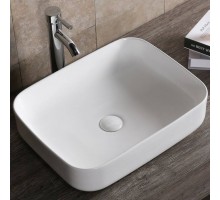 Раковина накладная, прямоугольная 50*40*13,5, белый, CR0084
