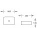 Раковина накладная, прямоугольная 50*40*13,5, белый, CR0084