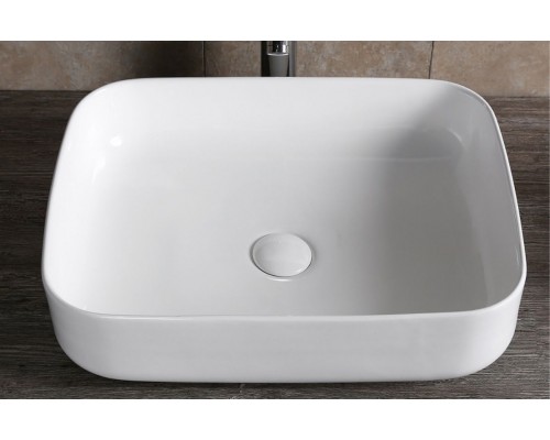 Раковина накладная, прямоугольная 50*40*13,5, белый, CR0084