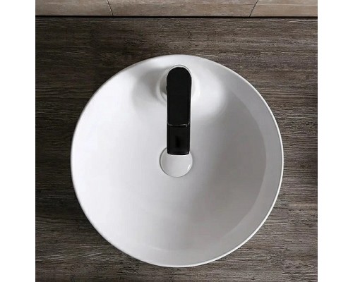 Раковина накладная, круглая, с отверстием под смеситель 44*44*13, белый, CR0090