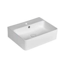 Раковина накладная, прямоугольная, с ответстием под смеситель 52*42*15, белый, CR0094