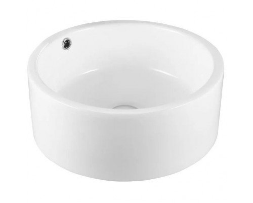 Раковина накладная, круглая, с переливом 42*42*17, белый, CR7022