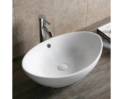 Раковина накладная, лодочка, с переливом 59*38,5*19,5, белый, CR7027