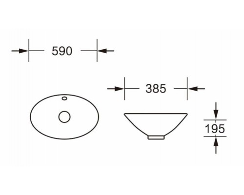 Раковина накладная, лодочка, с переливом 59*38,5*19,5, белый, CR7027
