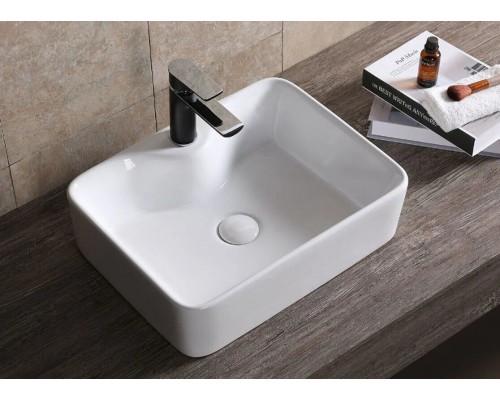 Раковина накладная, прямоугольная 48*37*13, белый, CR7051