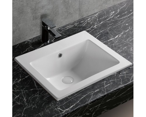 Раковина врезная керамическая Cerutti Spa 52.5x44, CR7092 белый глянец