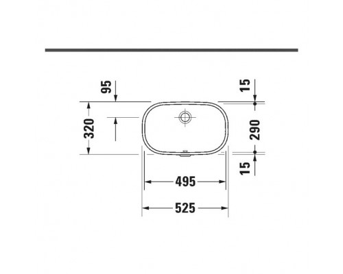 Умывальник встраиваемый Duravit D-Code 49х29 0338490000