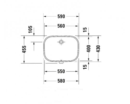 Раковина встраиваемая Duravit D-Code 56х40 0338560000