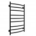Fincopper медный полотенцесушитель FC 900*500 черный RAL 9005 нижнее, 9 перекл. подклюдчение