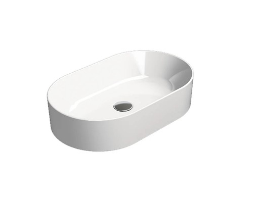 GSI 945811 Kube X Раковина 60х37 овальная, накладная, цвет белый