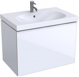 GEBERIT 500.641.01.2+500.611.01.2 Встраиваемая раковина Keramag Acanto 750 x 480 мм+Шкафчик под раковину 740 x 535 x 476 мм белый глянцевый