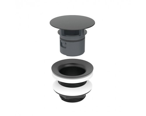 152.080.14.1 Сливной клапан Geberit со свободным стоком, L=8 см, черный матовый