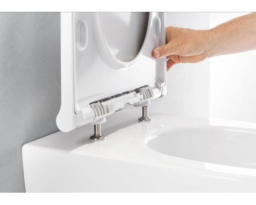 500.202.01.1 Подвесной унитаз Geberit ONE, закрытая форма, TurboFlush, с сиденьем, хром