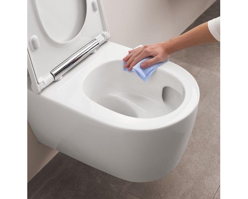 500.202.01.1 Подвесной унитаз Geberit ONE, закрытая форма, TurboFlush, с сиденьем, хром