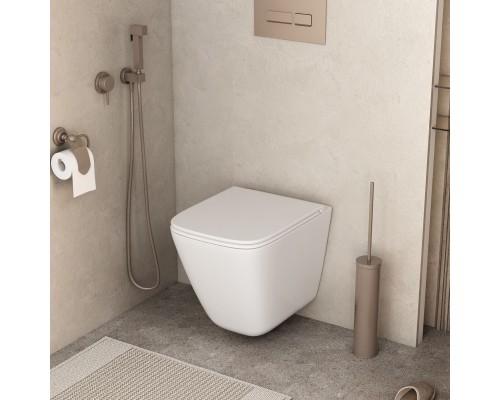 Унитаз Grossman Tornado GR-4479SQC подвесной, безободковый, смыв Торнадо, с сиденьем микролифт, цвет белый глянцевый