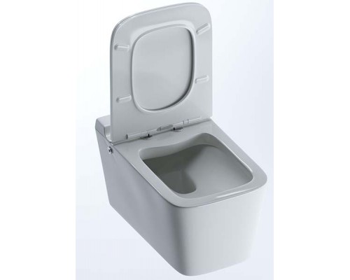 Подвесной импульсный унитаз Grossman, крышка тонкая микролифт, белый, GR-5501