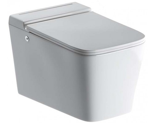 Подвесной импульсный унитаз Grossman, крышка тонкая микролифт, белый, GR-5501