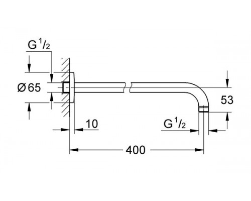 Кронштейн для верхнего душа Grohe New Tempesta 27851000