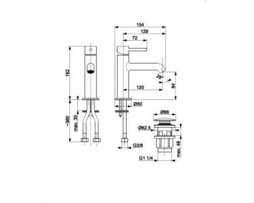 Armatura Moza Black Смеситель для раковины, оружейная сталь 5032-835-61