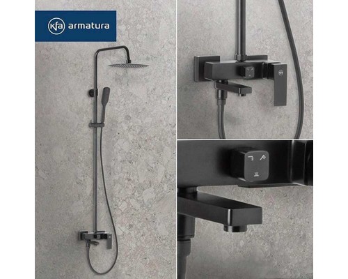 Душевая стойка Armatura Logon 5136-915-81 черный матовый