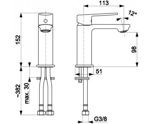 Смеситель для умывальника Armatura Agat 4422-815-00, хром