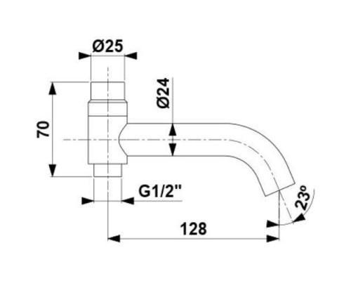 Излив для ванны Armatura Moza 835-670-00 к стойке, хром