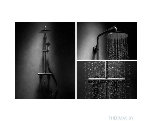Душевая система с термостатом Armatura Moza 5736-920-81 черный мат