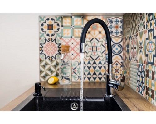 KFA Armatura Смеситель RUMBA для кухни гибкий излив (черный) 6553-915-00