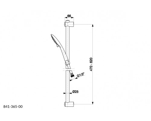 Armatura Moza Black Душевой гарнитур с 3-функциональной лейкой, черный