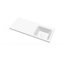 Раковина на стиральную машину Madera, Kamilla 120 (Правая) - 1200x480 цв. белый