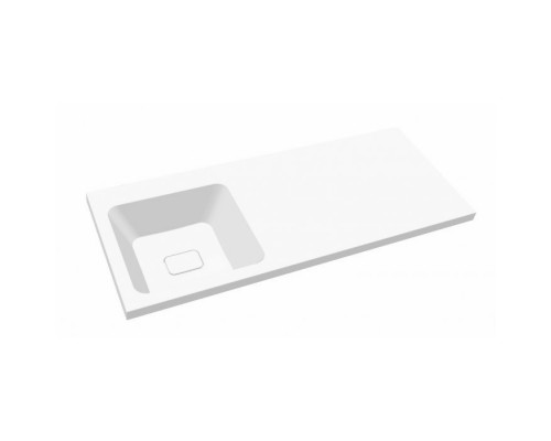 Раковина на стиральную машину Madera, Kamilla 120 (Левая) - 1200x480 цв. белый