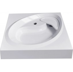 Раковина на стиральную машину Madera, Ameli 55 - 600x550 цв. белый